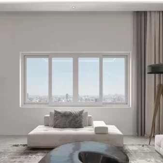 CỬA SỔ MỞ TRƯỢT uPVC 4 CÁNH